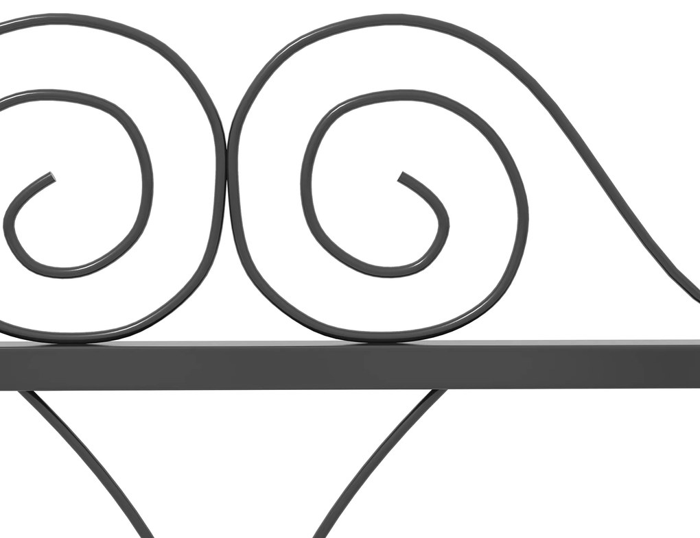 Outsunny Garduri pentru Grădină Exterioară de 4 Panouri 57x47,5 cm Garduri Decorative de Grădină din Oțel cu Unghi Ajustabil Negru | Aosom Romania