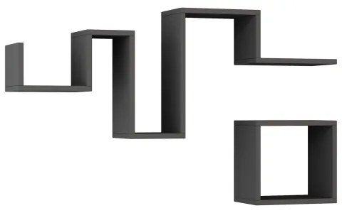 SET 2x etajeră de perete FOLLOW antracit