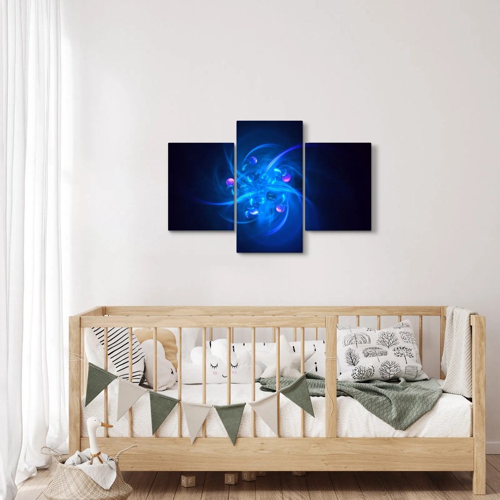 Tabloul modern cu abstracțiune albastră (90x60 cm)