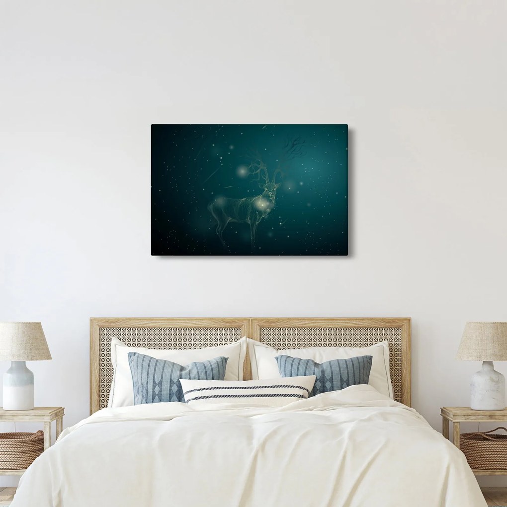 Tablou - Cerb magic noaptea (90x60 cm)