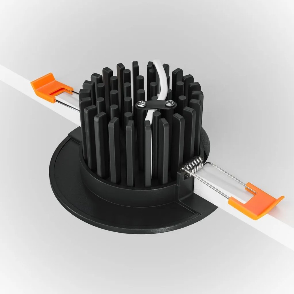 Spot LED incastrabil design tehnic Zen negru
