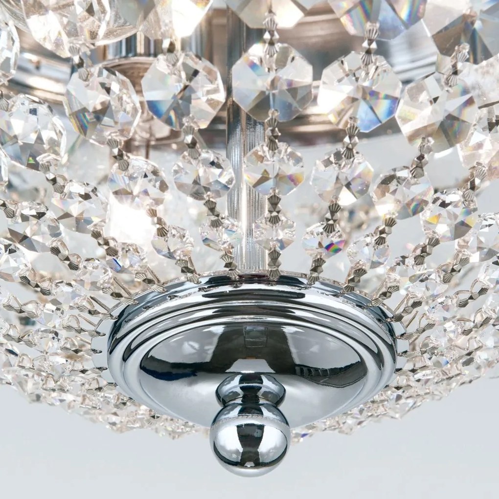 Plafoniera cristal Asfour design elegant lux PLAFOND D-35cm crom
