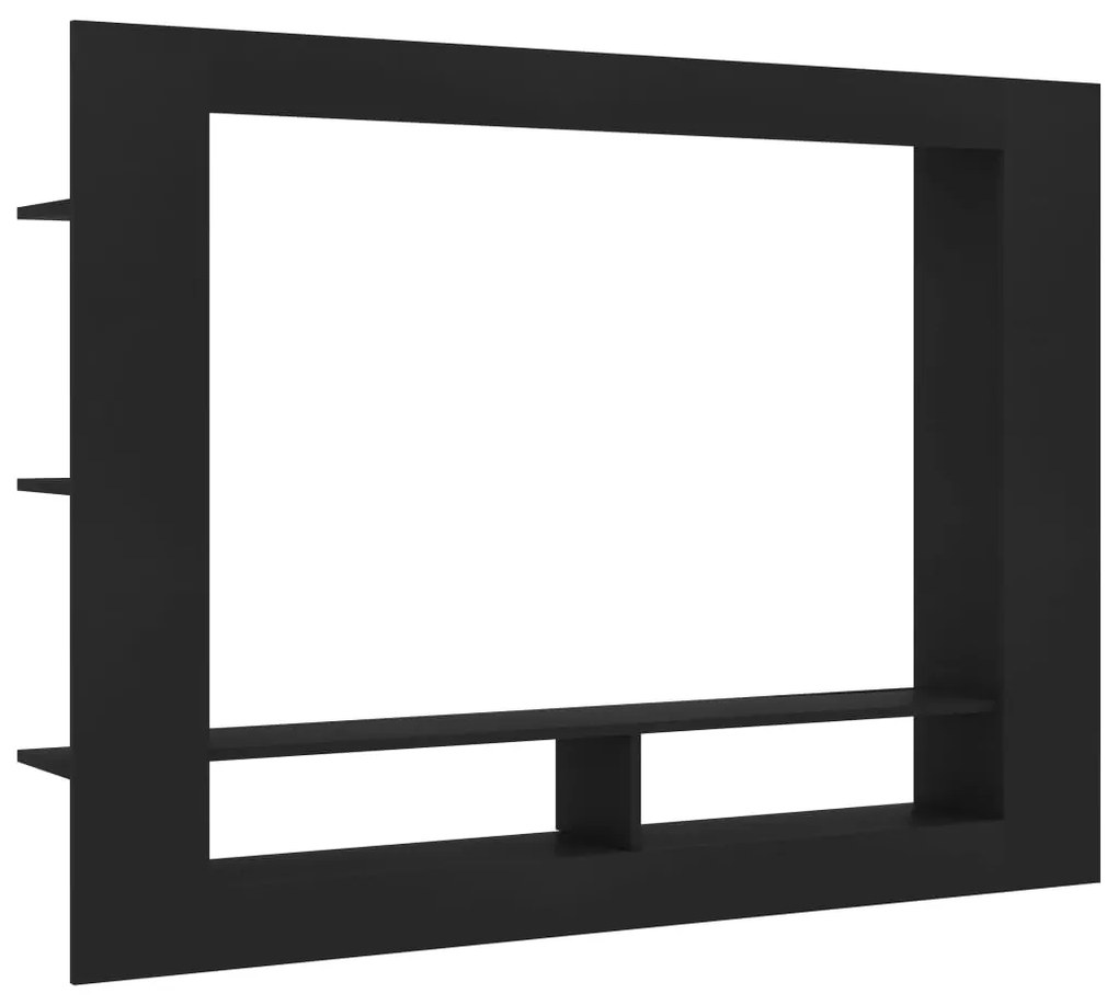 800739 vidaXL Comodă TV, negru, 152x22x113 cm, PAL