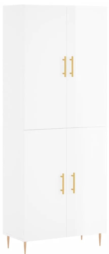 3195669 vidaXL Dulap înalt, alb extralucios, 69,5x34x180 cm, lemn compozit