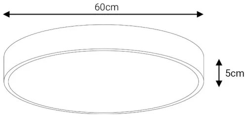 Plafonieră LED dimabilă LED/60W/230V 3000-6500K d. 60 cm negru + telecomandă