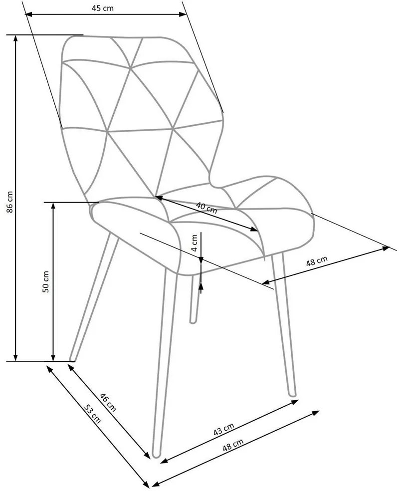 Scaun de bucaterie Pelor, negru