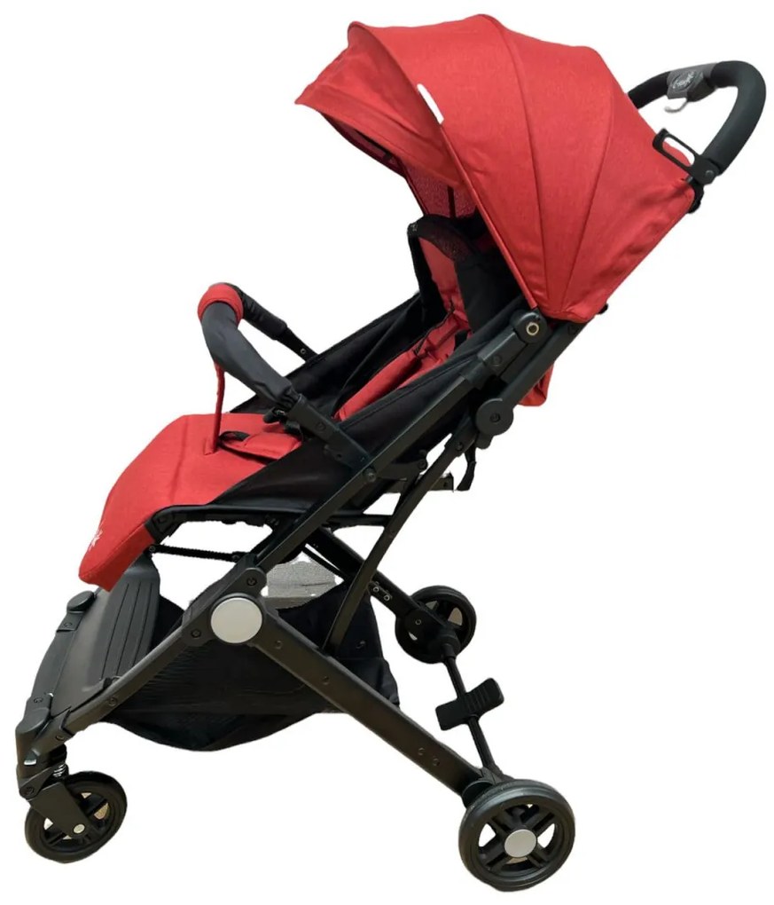 Carucior sport pentru copii, pliere compacta pentru avion cu sistem tip troller - CPC-28-rosu