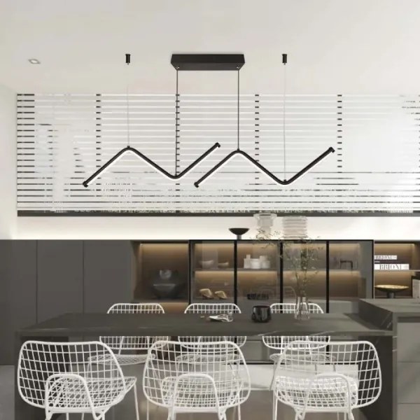 Lustră LED pe cablu LED/12W/230V 4000K negru