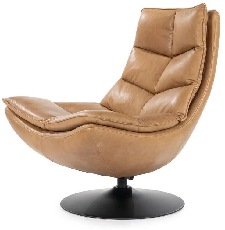 Fotoliu din piele Sven cognac