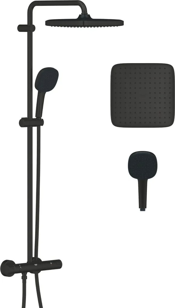 Grohe Vitalio Comfort set de dus perete cu termostat da negru 266962431