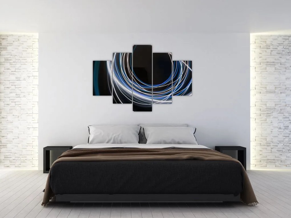 Tabloul cu linii albastre (150x105 cm)