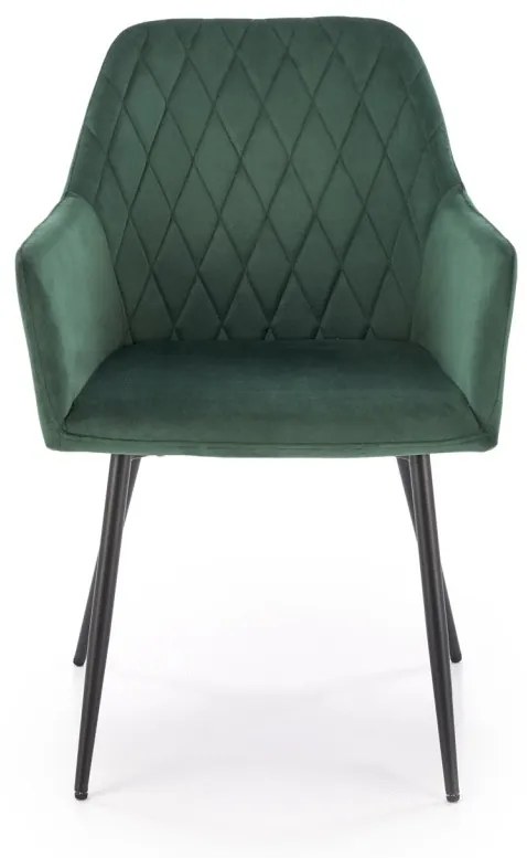 Scaun K558 velvet verde inchis