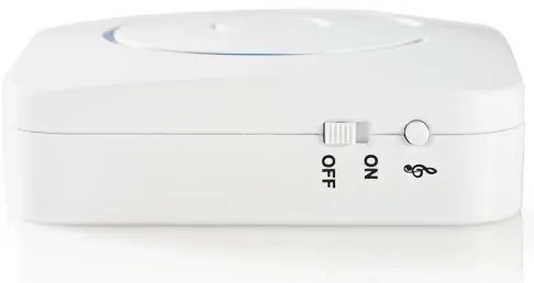 Alarmă cu senzor de mișcare fără fir 6xAA albă Nedis ALRMMW20WT