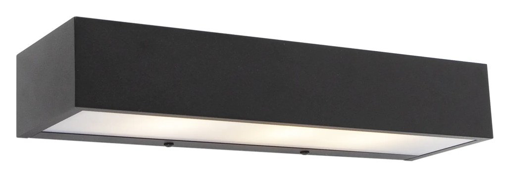 Lampa de perete de design dreptunghiulara neagra 35 cm - Houx