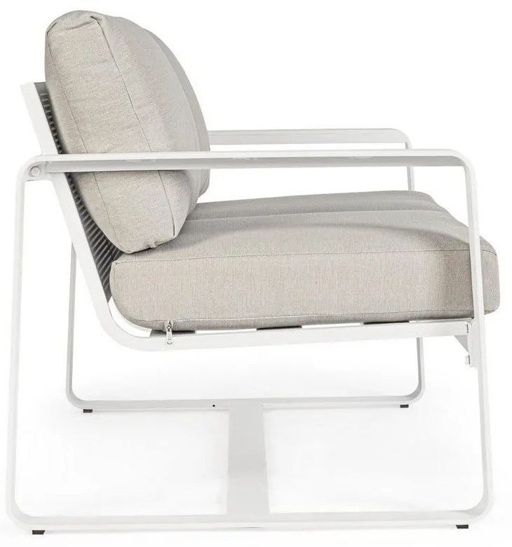 Canapea de grădină albă din aluminiu Merrigan – Bizzotto