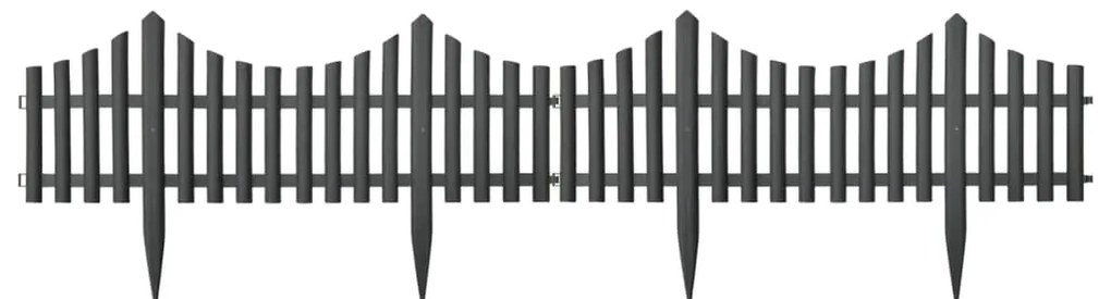 Despartitor de gazon, 17 buc., antracit, 10 m, PP