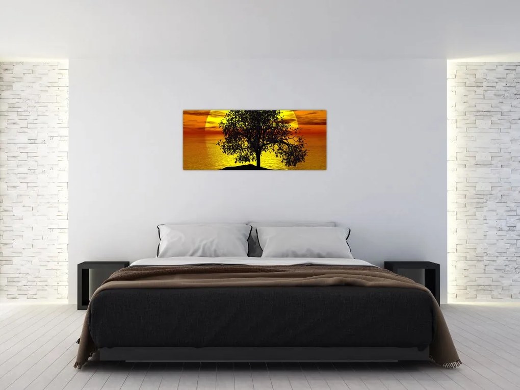 Tablou - Silueta copacilor (120x50 cm)