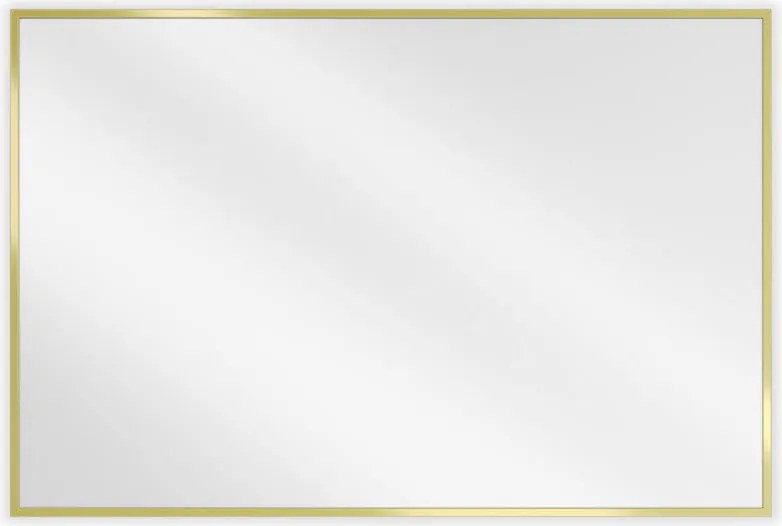 Mexen Loft oglindă de baie dreptunghiulară 90 x 60 cm, ramă aurie - 9852-090-060-000-50