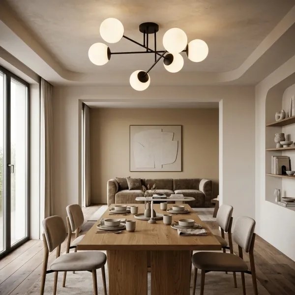 Brilagi - Lustru aplicat MILO 6xE27/60W/230V negru