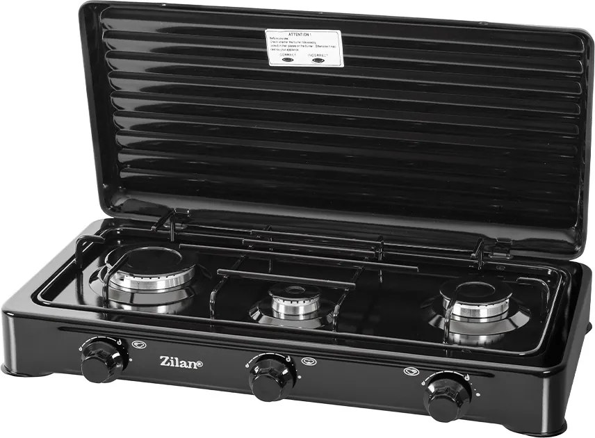 Aragaz cu 3 ochiuri ZILAN ZLN0032N,culoare negru utilizare numai GPL butelie,