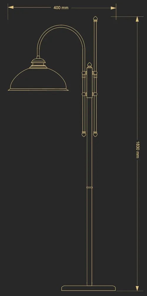 Lampadar design clasic realizat manual Lido