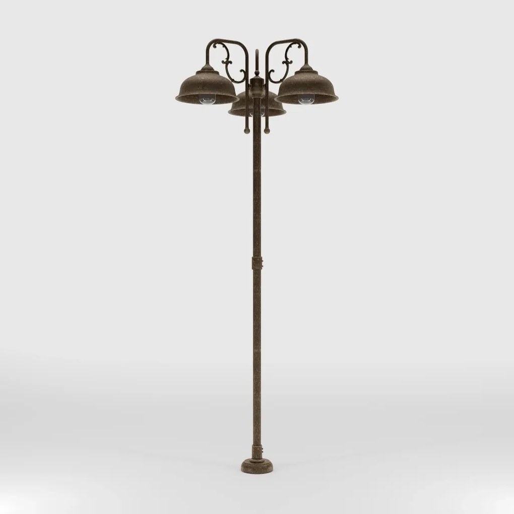 Stalp exterior IP44 realizat manual din alama Lipari