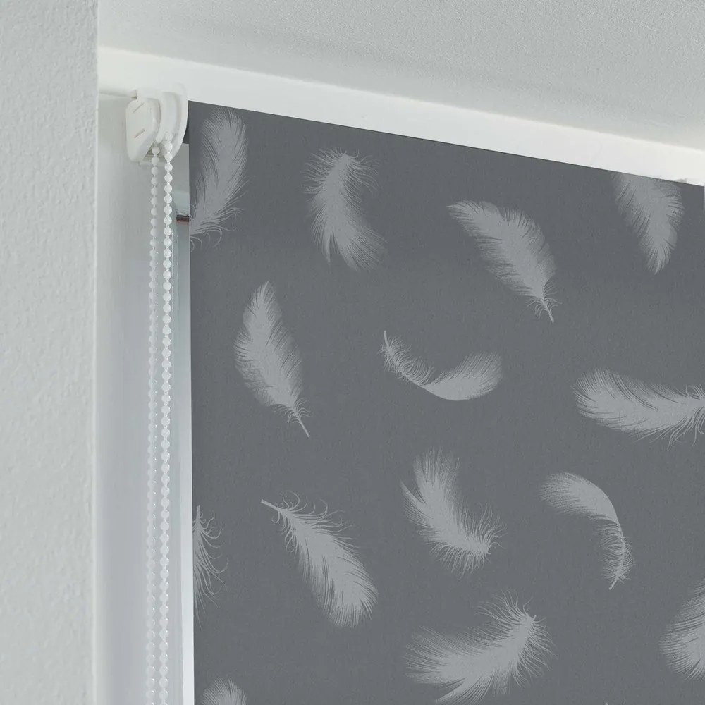 Jaluzea gri din material textil 60x90 cm Envolea – douceur d'intérieur