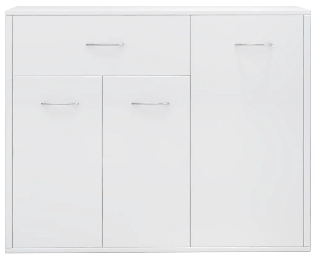 Servantă, alb extralucios, 88x30x70 cm, pal