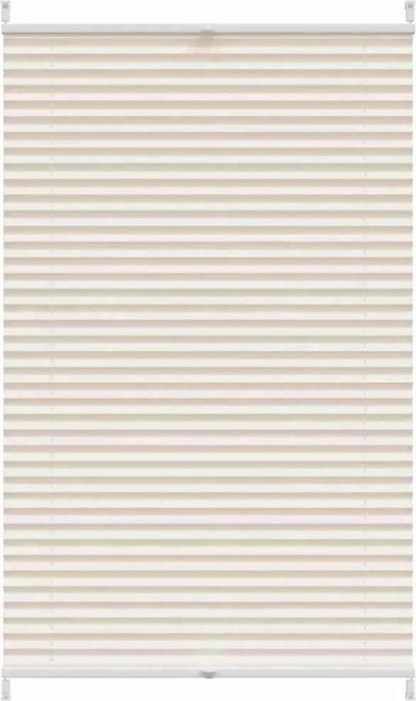 vidaXL Jaluzea plisată, crem, 70x125 cm