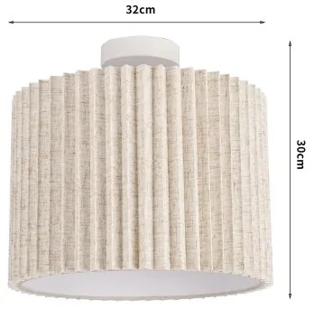 Brilagi - Plafonieră aplicată NORDIC WAVE 1xE27/15W/230V Ø 32 cm in/alb