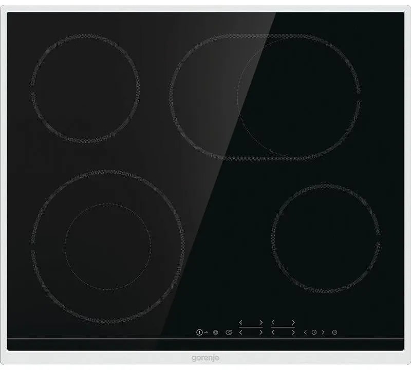Plita vitroceramica incorporabila Gorenje ECT643BX, 7000W, 4 zone HiLight, 9 trepte, FishZone, Timer, Electrica, Negru