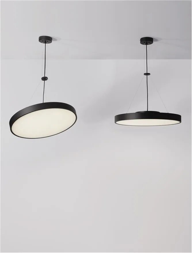 Lustra LED suspendata design circular PERFECT 40cm negru CCT Dimmable