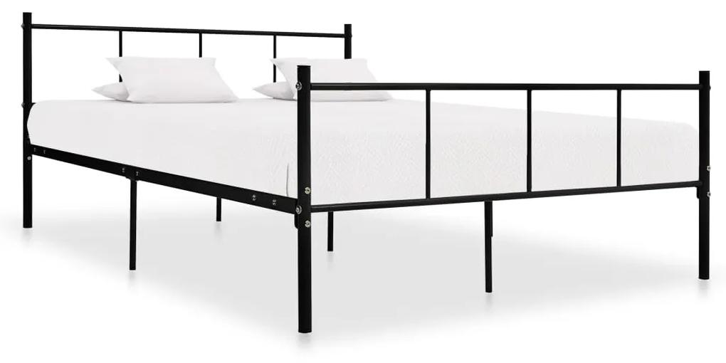 284638 vidaXL Cadru de pat, negru, 120 x 200 cm, metal
