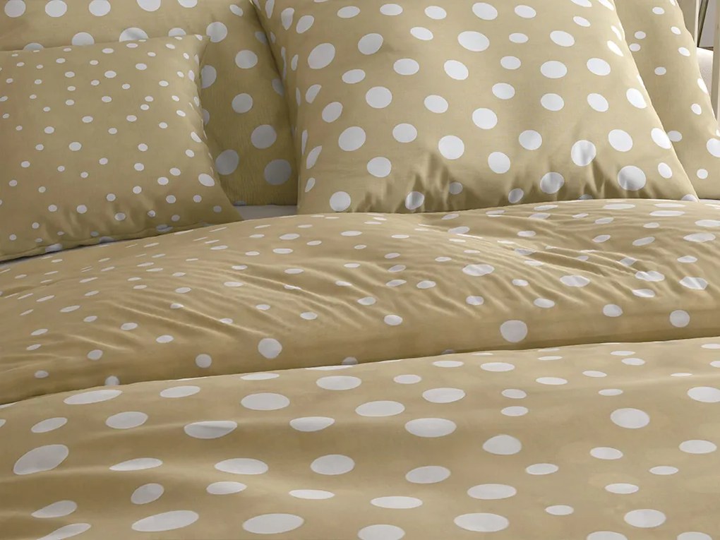 Lenjerie din bumbac Renforce TABEA bej Dimensiune lenjerie de pat: 2 buc 80 x 80 cm | 200 x 200 cm