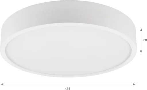 Plafonieră NATURAL, 5 x E27/15W/230V, Ø 47,5 cm, pin/alb