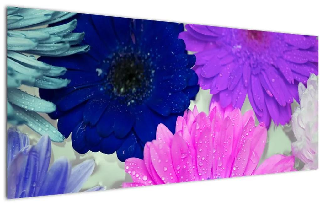 Tablou cu flori colorate (120x50 cm), în 40 de alte dimensiuni noi