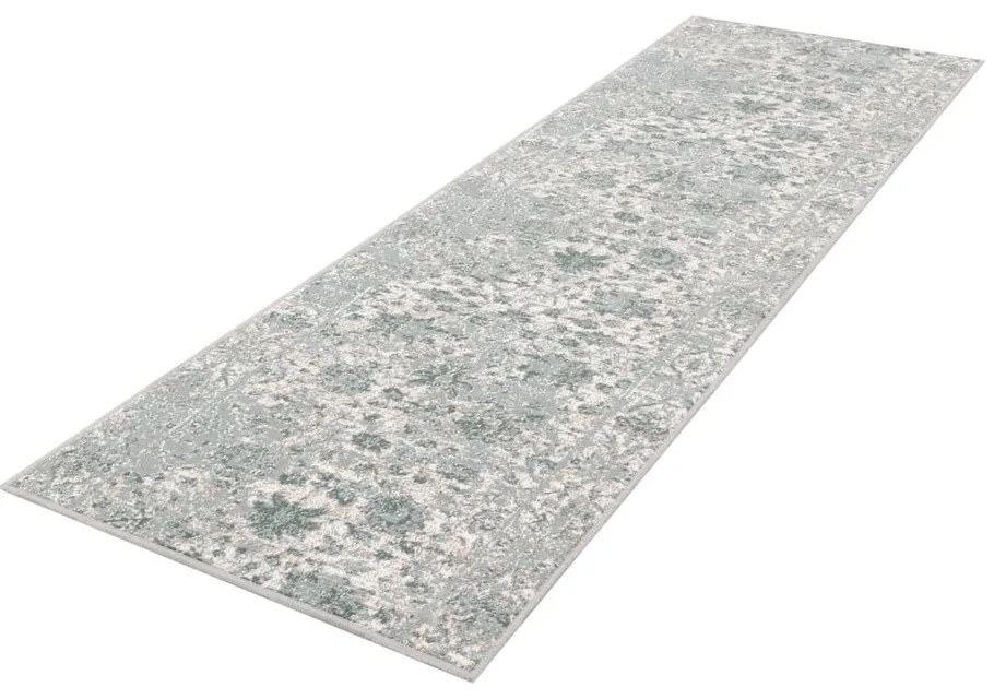 Covor tip traversă albastru prăfuit 80x300 cm Sensi Tris – FD