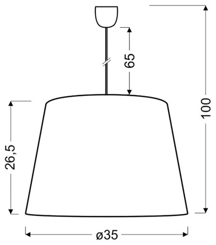 Lustră pe cablu PLATINO 1xE27/60W/230V