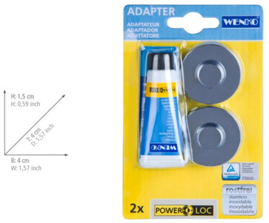Set de montare fără găurire Wenko Power-Loc®