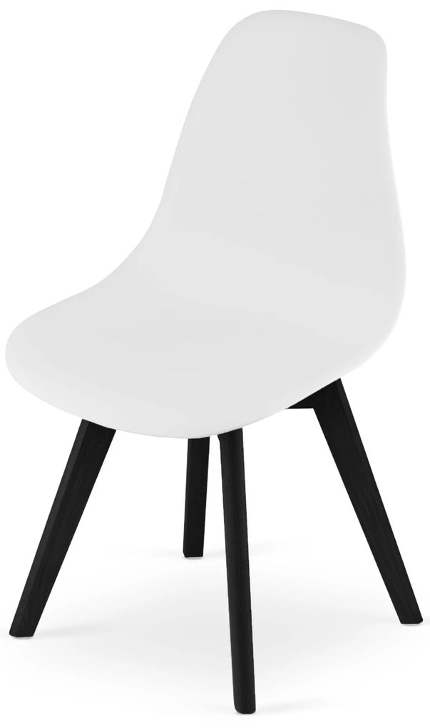Scaun KITO alb cu picioare negre