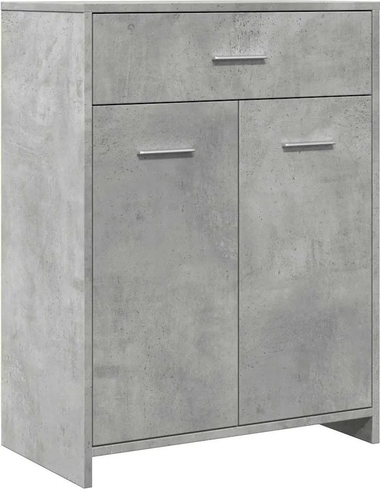 vidaXL Dulap de baie, gri beton, 60 x 33 x 80 cm, PAL