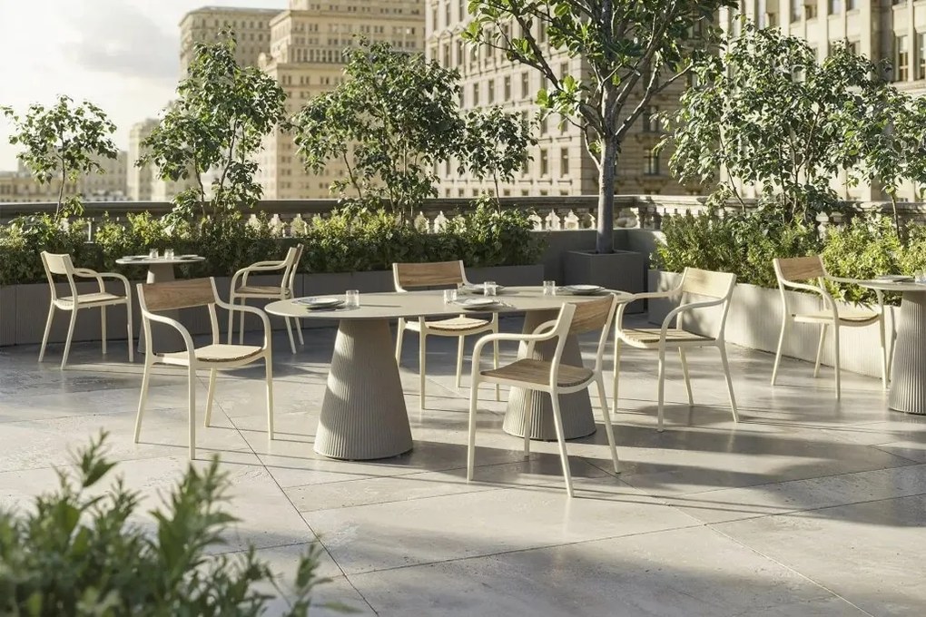 Set de 4 scaune exterior MADISON WOOD