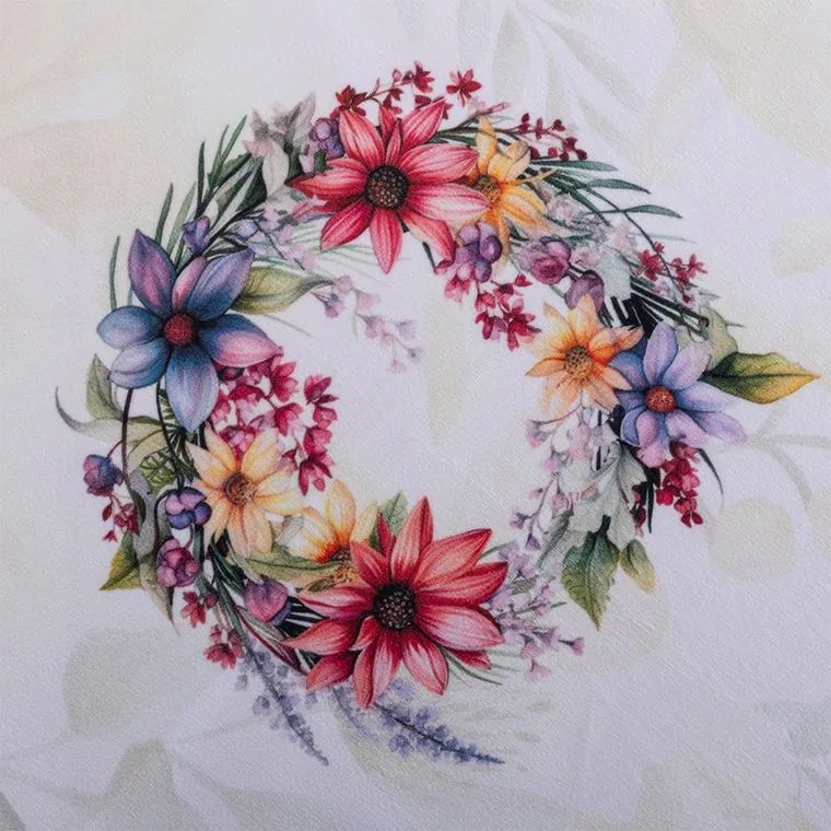 decoDoma Fată de masă centrală SPRING FLOWERS 85 x 85 cm
