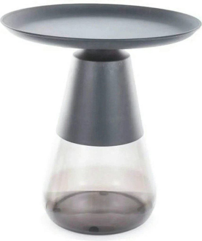 Masuta cafea TIFFANY A BLACK, negru, metal/sticla, 50x52 cm