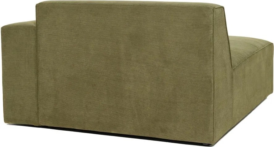 Modul pentru canapea verde din catifea reiată (partea dreaptă) Sting - Scandic