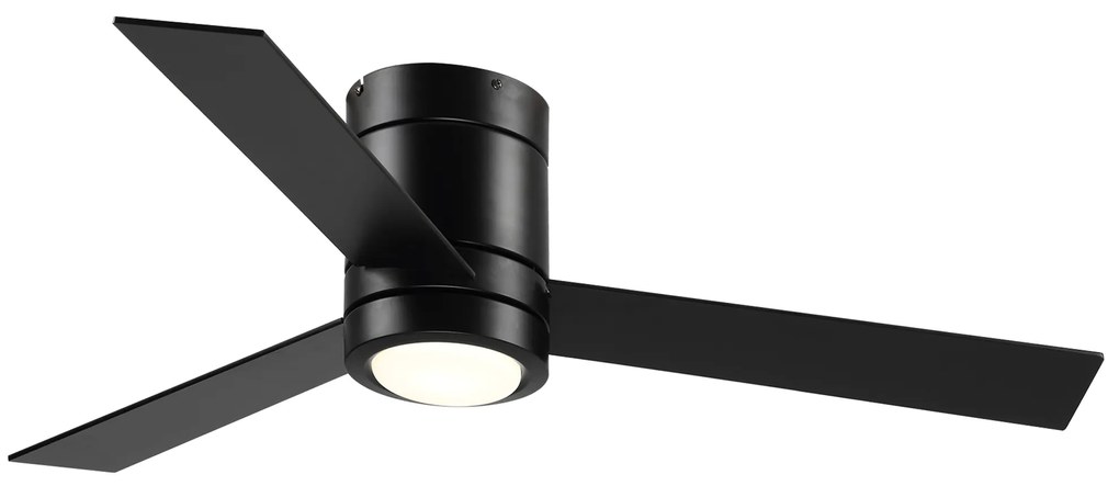 HOMCOM Ventilator de tavan 2 în 1 cu lumina LED 3 viteze silentios - telecomandă - diametru 112 cm, negru | Aosom Romania