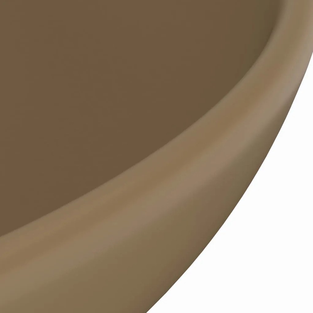 Chiuveta baie lux, crem mat, 32,5x14 cm, ceramica, rotund matte cream