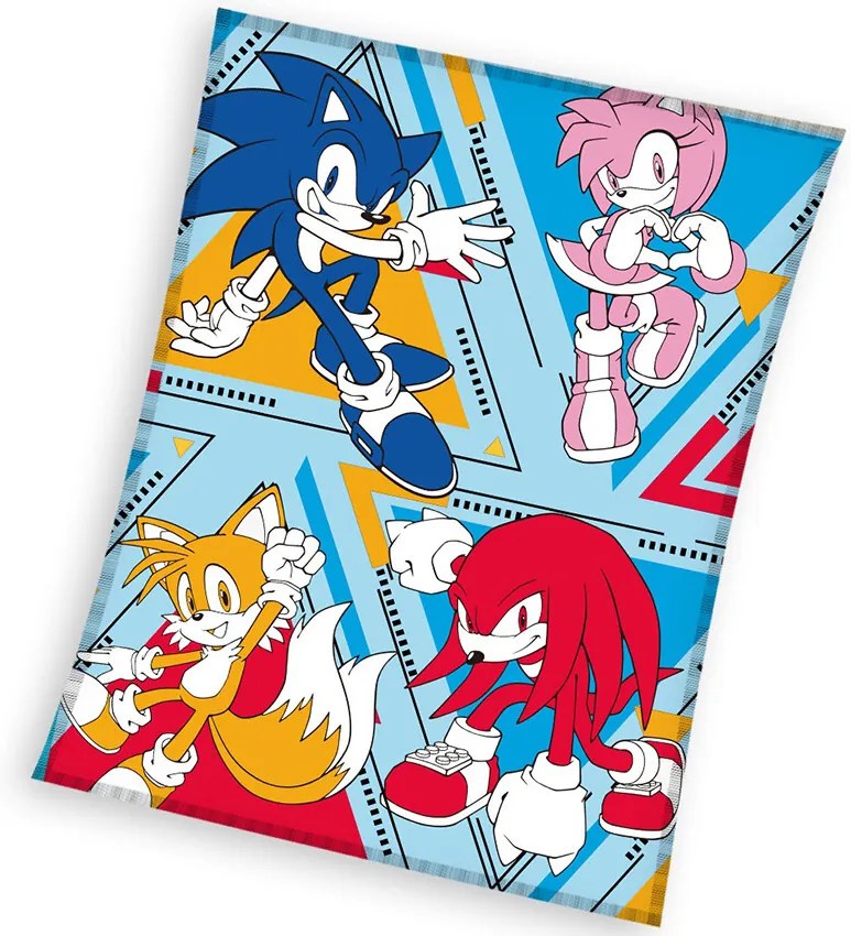Carbotex Pătură pentru copii Ježek Sonic Original,130 x 170 cm