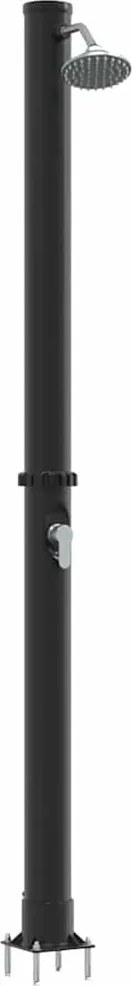 vidaXL Duș Solar Extern Negru 217 cm PVC și Aluminiu