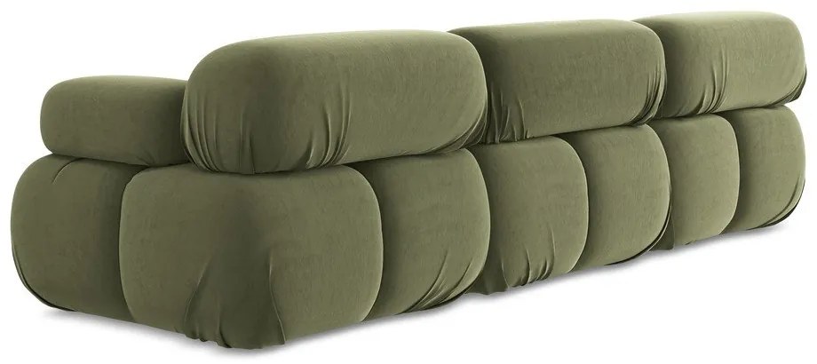 Canapea modulară verde-deschis cu tapițerie din catifea 285 cm Lokua – Makamii